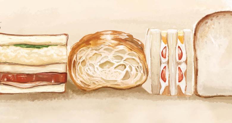 好吃又好看的面包插画图片