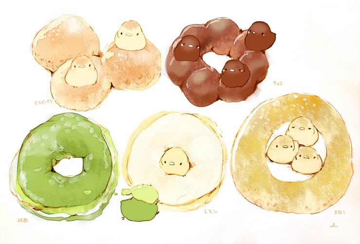 美味的甜甜圈pixiv插画图片