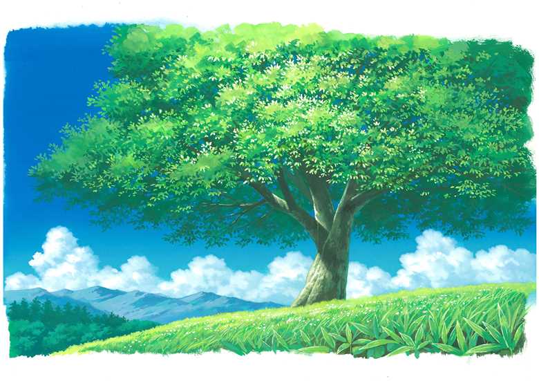 一棵大树超美风景插画