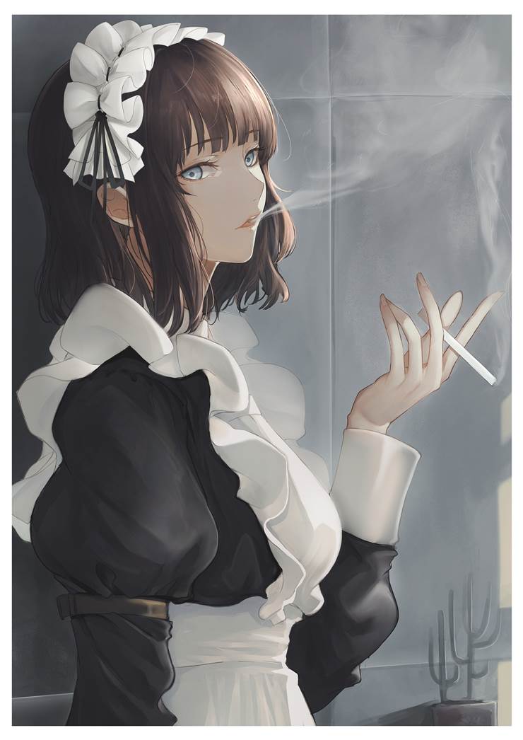无题|marumoru的香烟插画图片