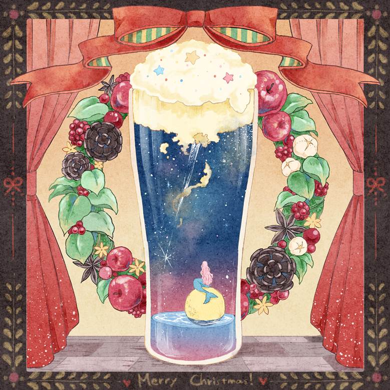 圣夜の流星群ビール|ましろむさし的Pixiv美食插画图片