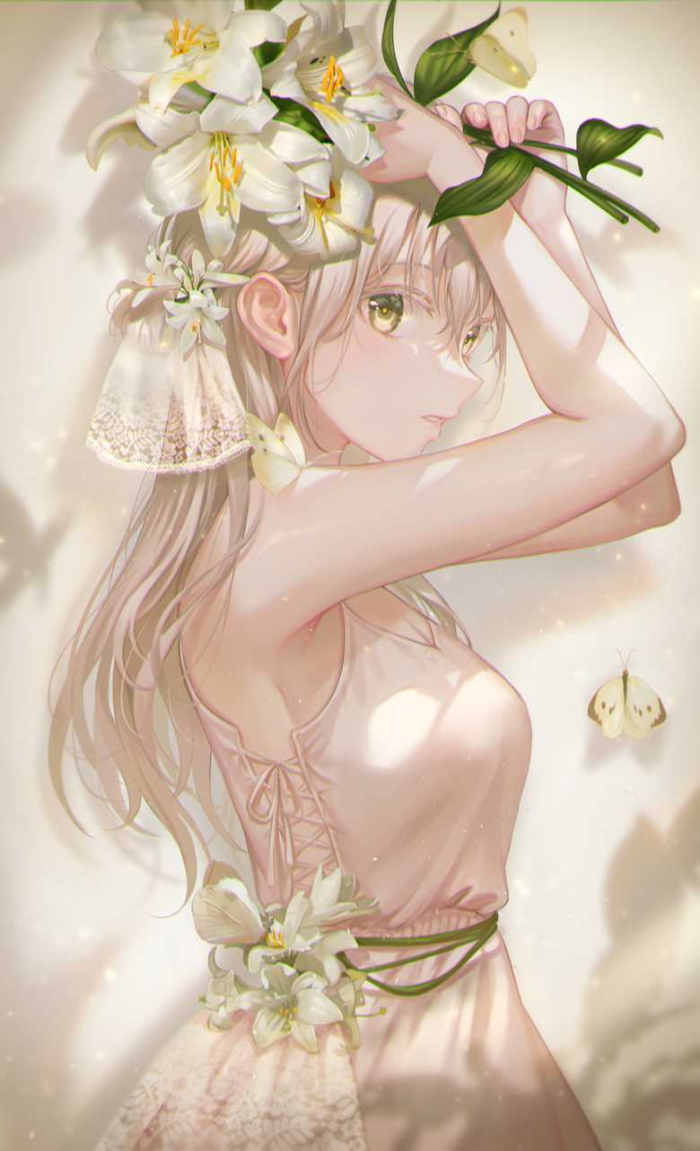 Lily|TOKKYU的花和女孩插画图片